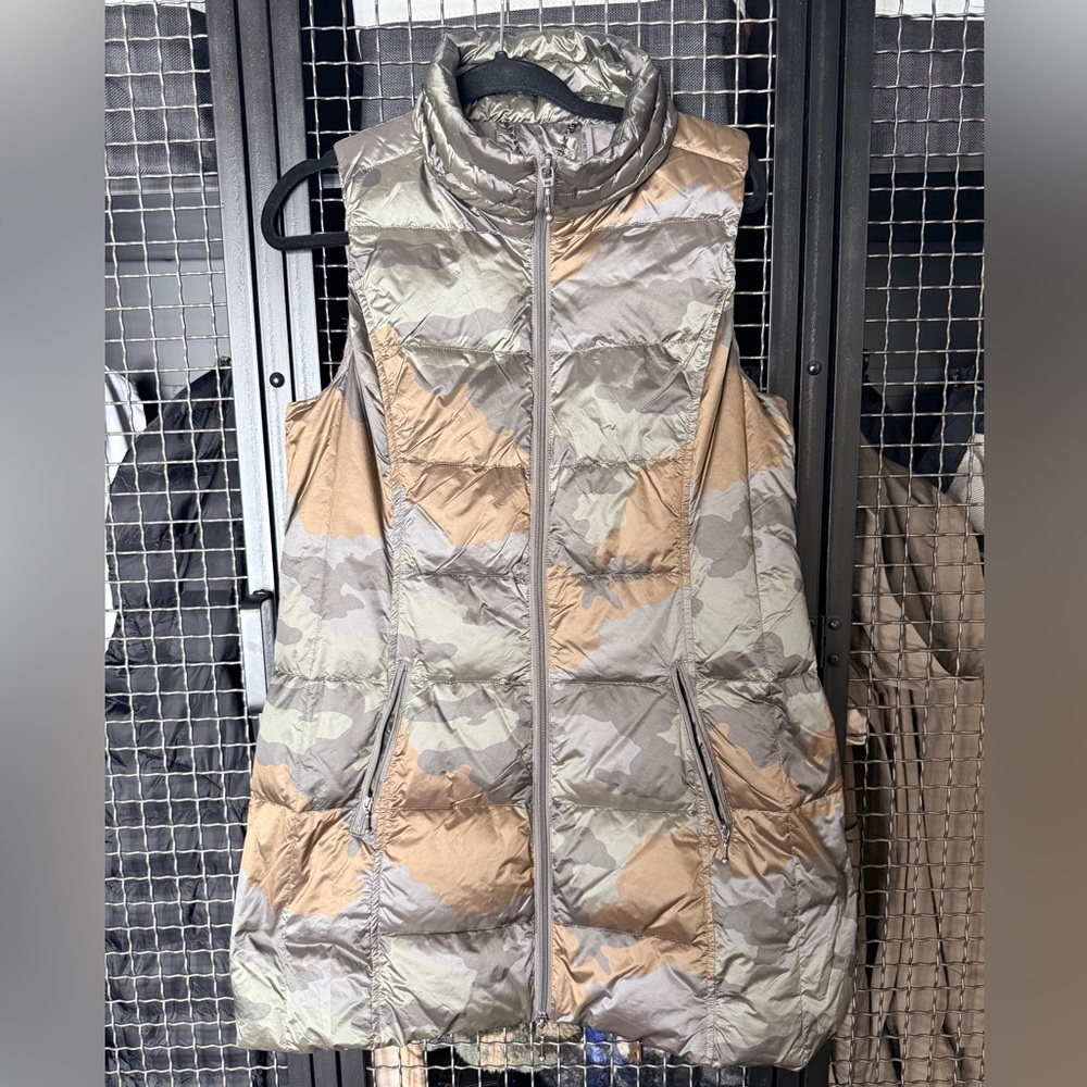 Camouflage Designer Long Puffer Vest